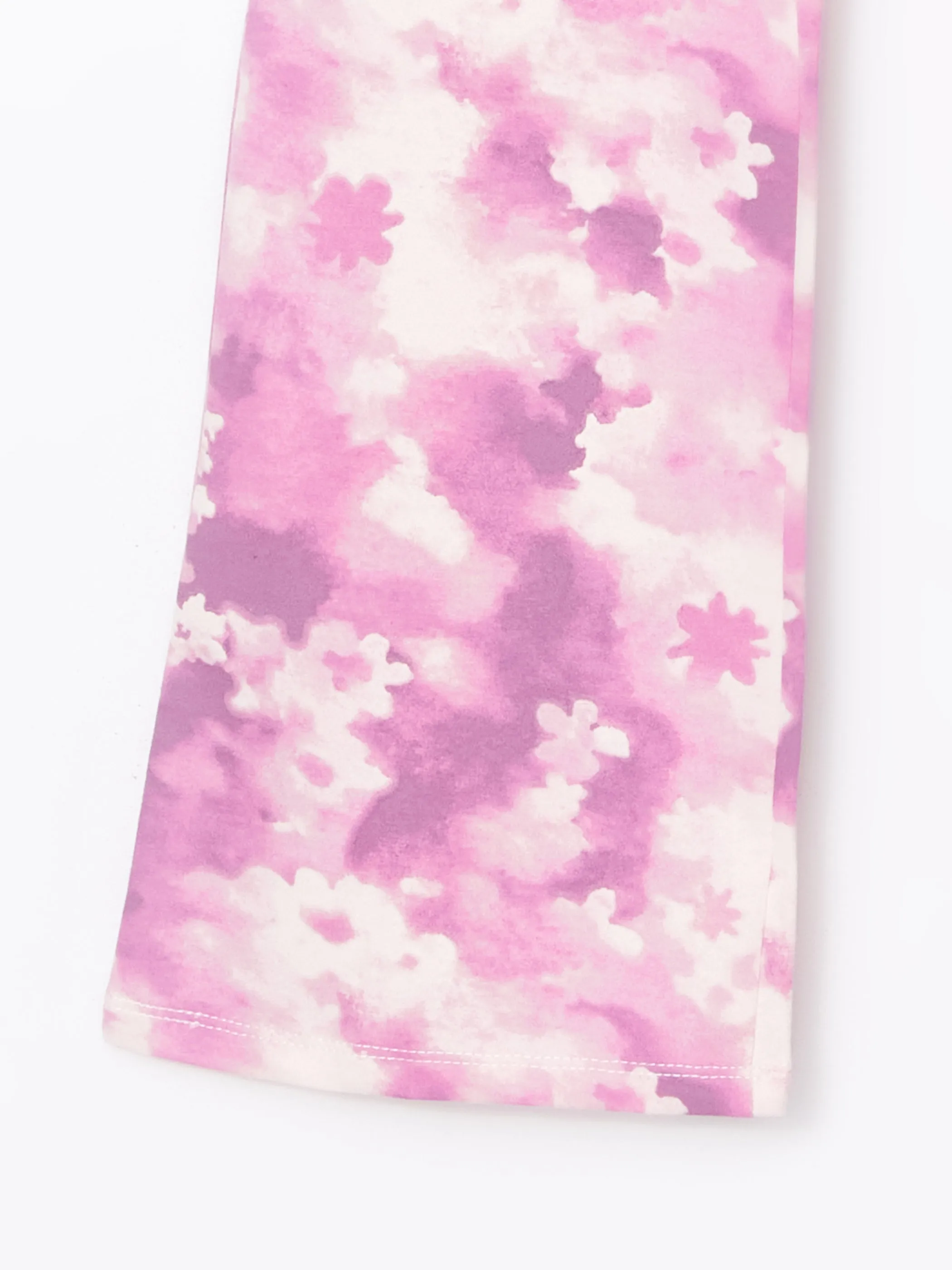 Elastic Waist Batik Patterned Spanish Leg Girls Leggings