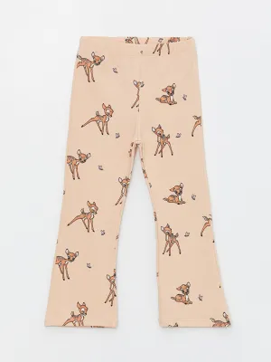 Elastic Waist Printed Spanish Leg Baby Girl Tights