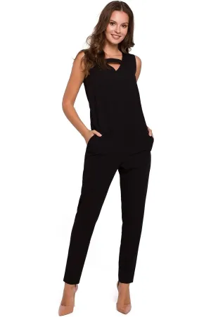 Elegant loose top narrow legs jumpsuit