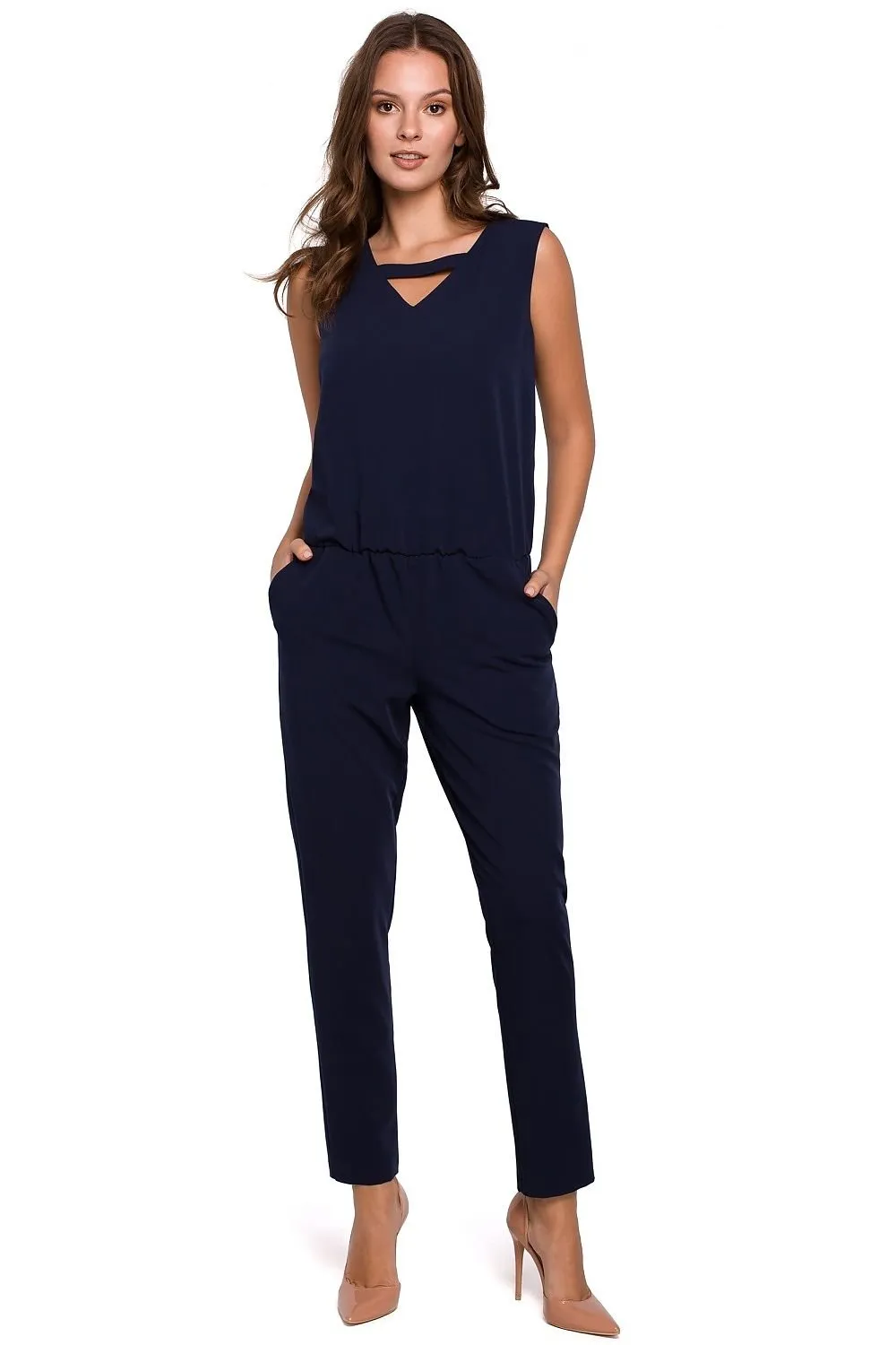 Elegant loose top narrow legs jumpsuit