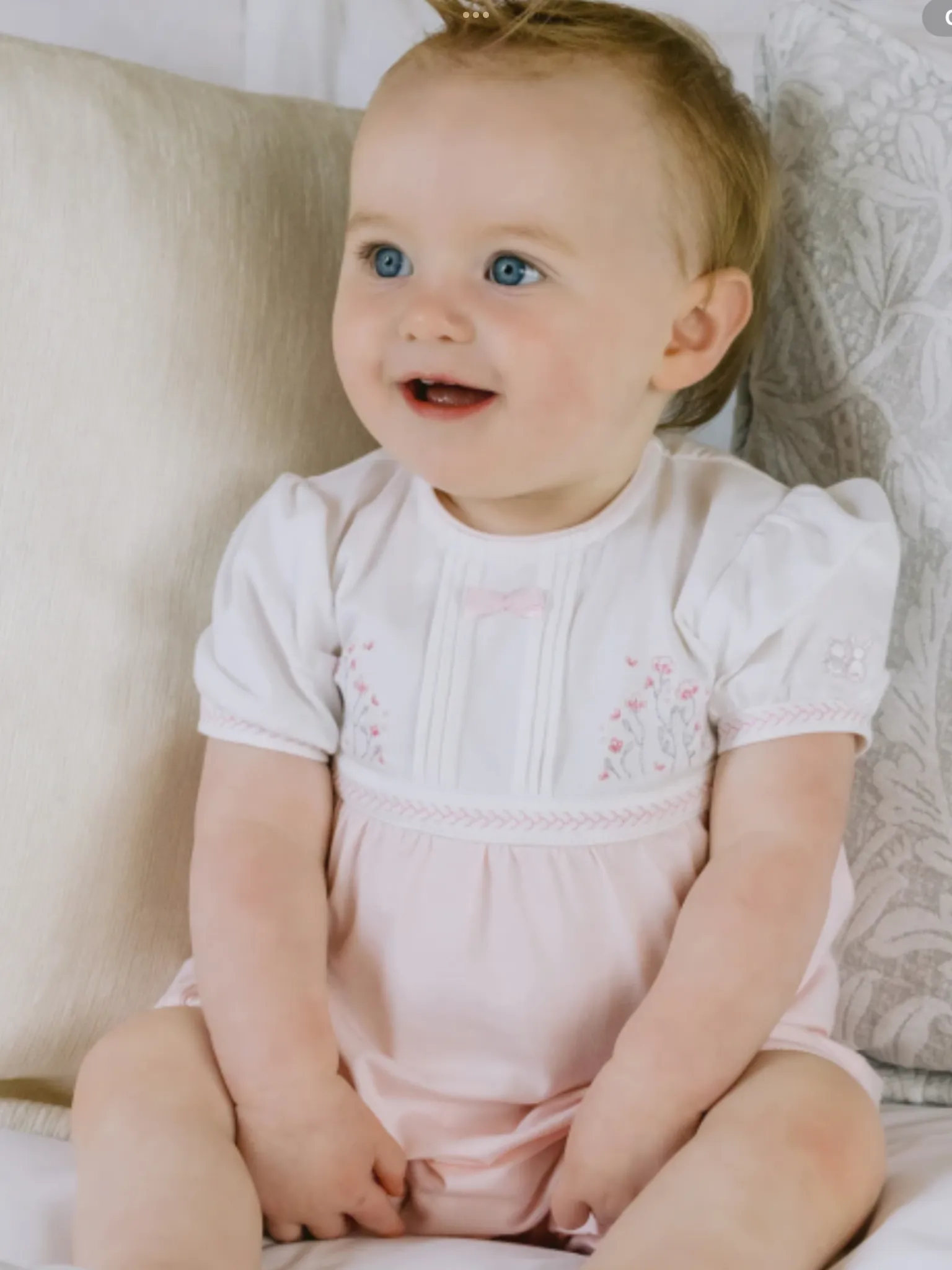 Emile et Rose Jemma Girls Floral Embroidery Romper 012463