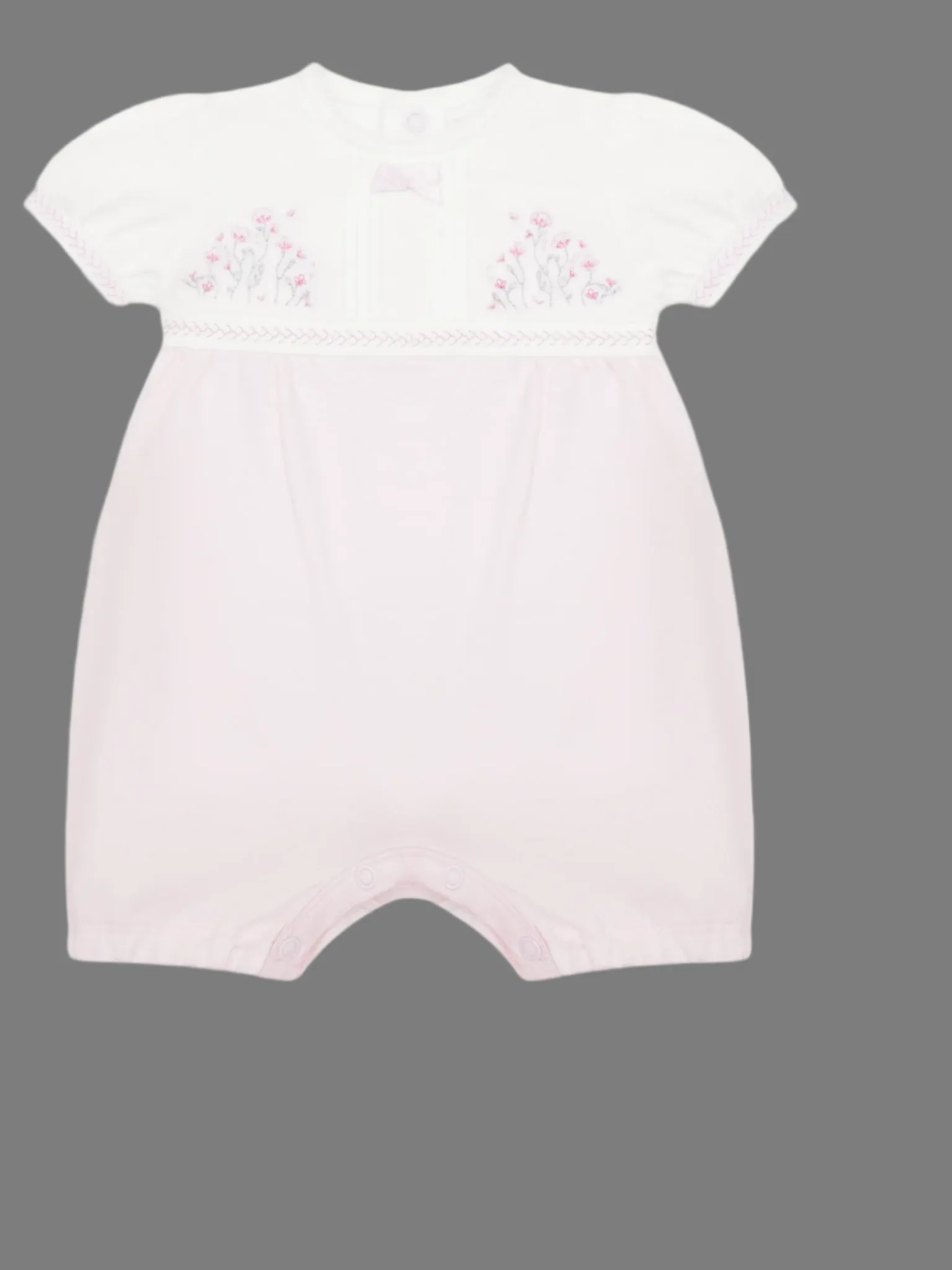 Emile et Rose Jemma Girls Floral Embroidery Romper 012463