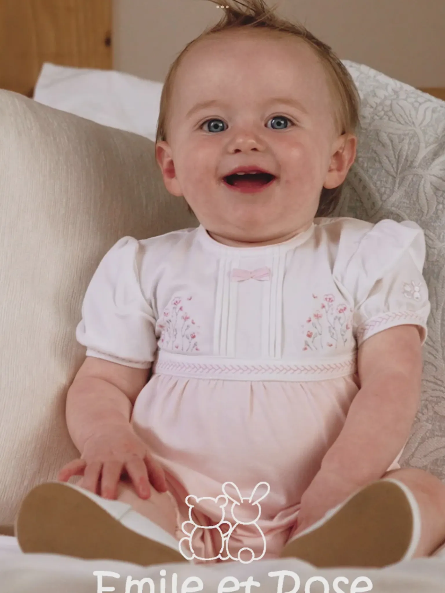 Emile et Rose Jemma Girls Floral Embroidery Romper 012463