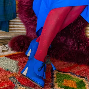 Fleur Organic Cotton Tights - Red | Tightology