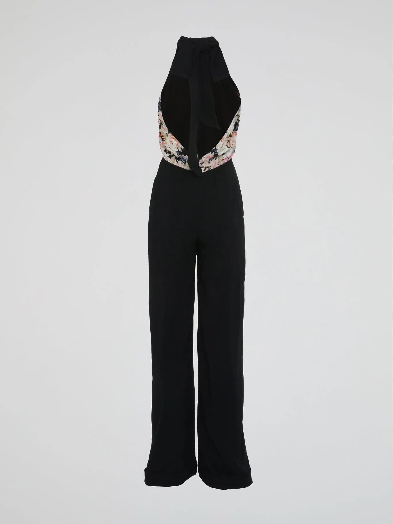 Floral Print Halter Neck Jumpsuit