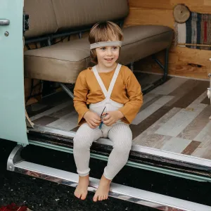 FOOTLESS HIPPY SILLY SILAS TIGHTS WITH BRACES CREAM