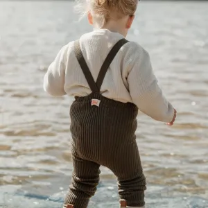 FOOTLESS HIPPY SILLY SILAS TIGHTS WITH BRACES SEAWEED