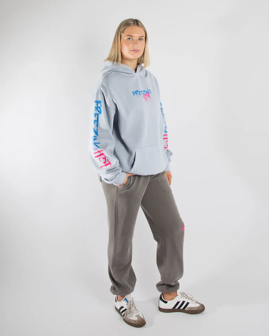 Freezing Hot 80s Hoodie - Light Blue