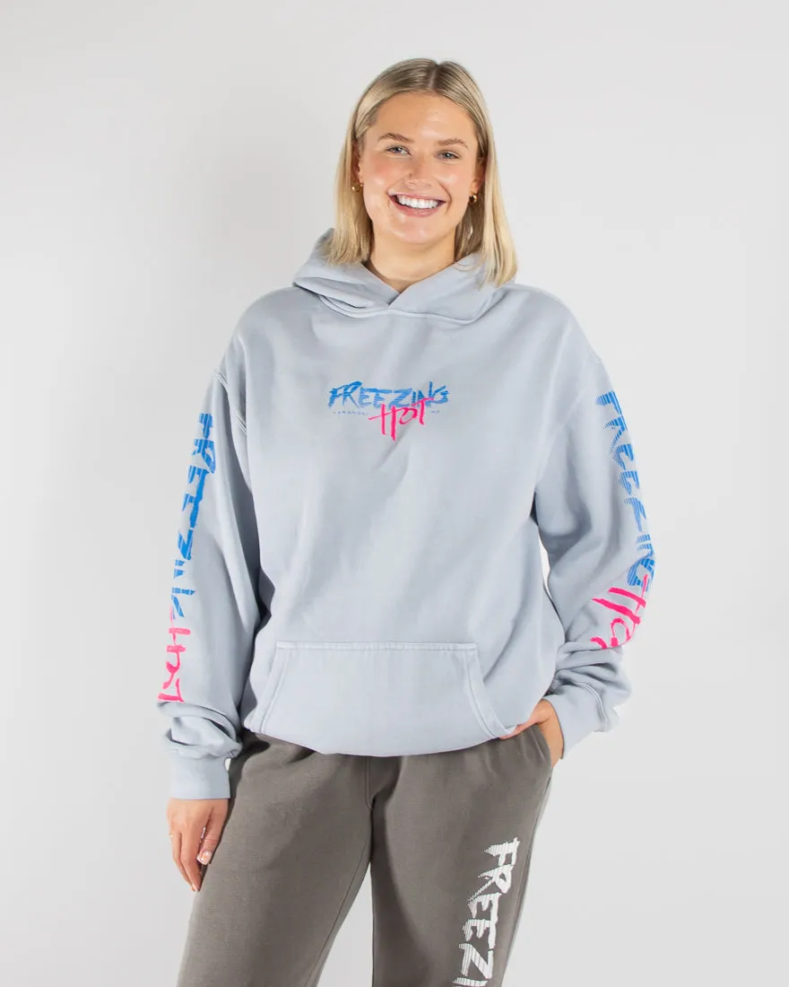 Freezing Hot 80s Hoodie - Light Blue