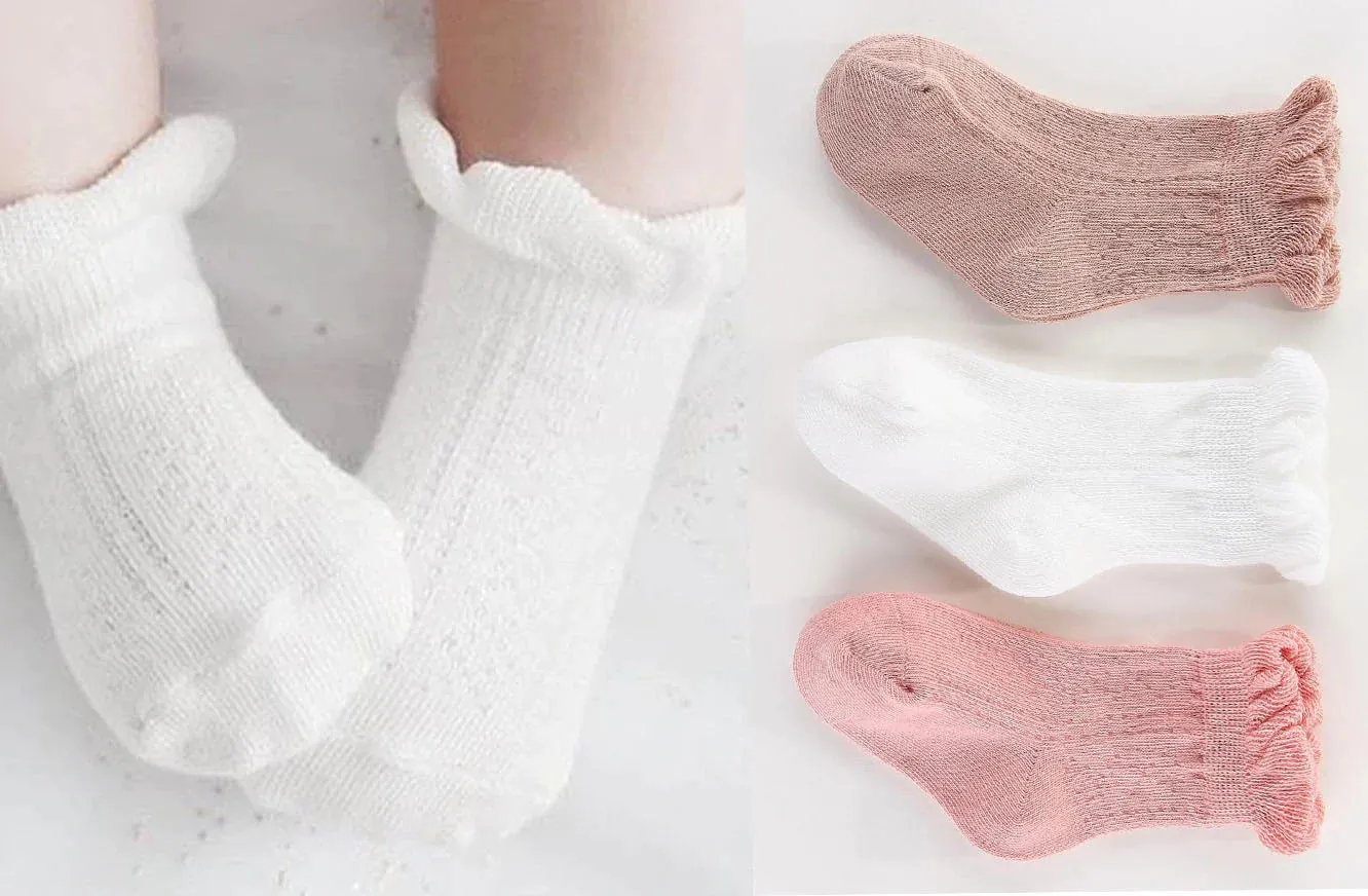 Frilly Crew Socks - Mist