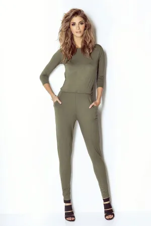 Funnel Neck Straight-Cut Overall