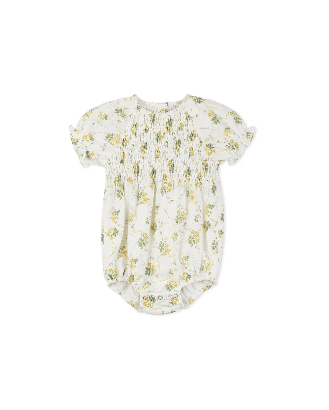 Gable - Vintage Floral Printed Smocking Romper