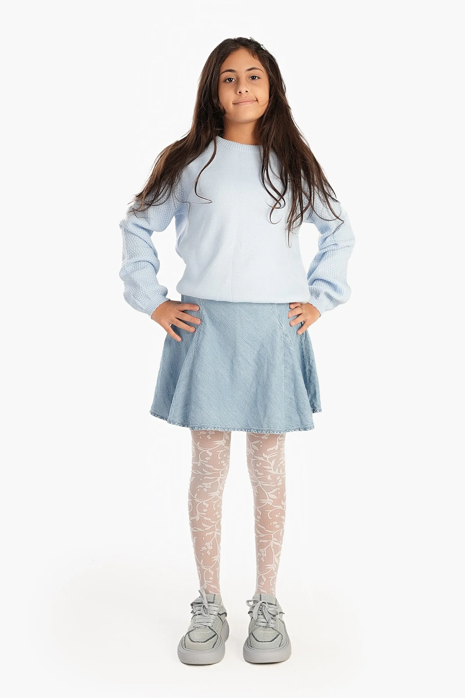 Girly Jacquard Pantyhose
