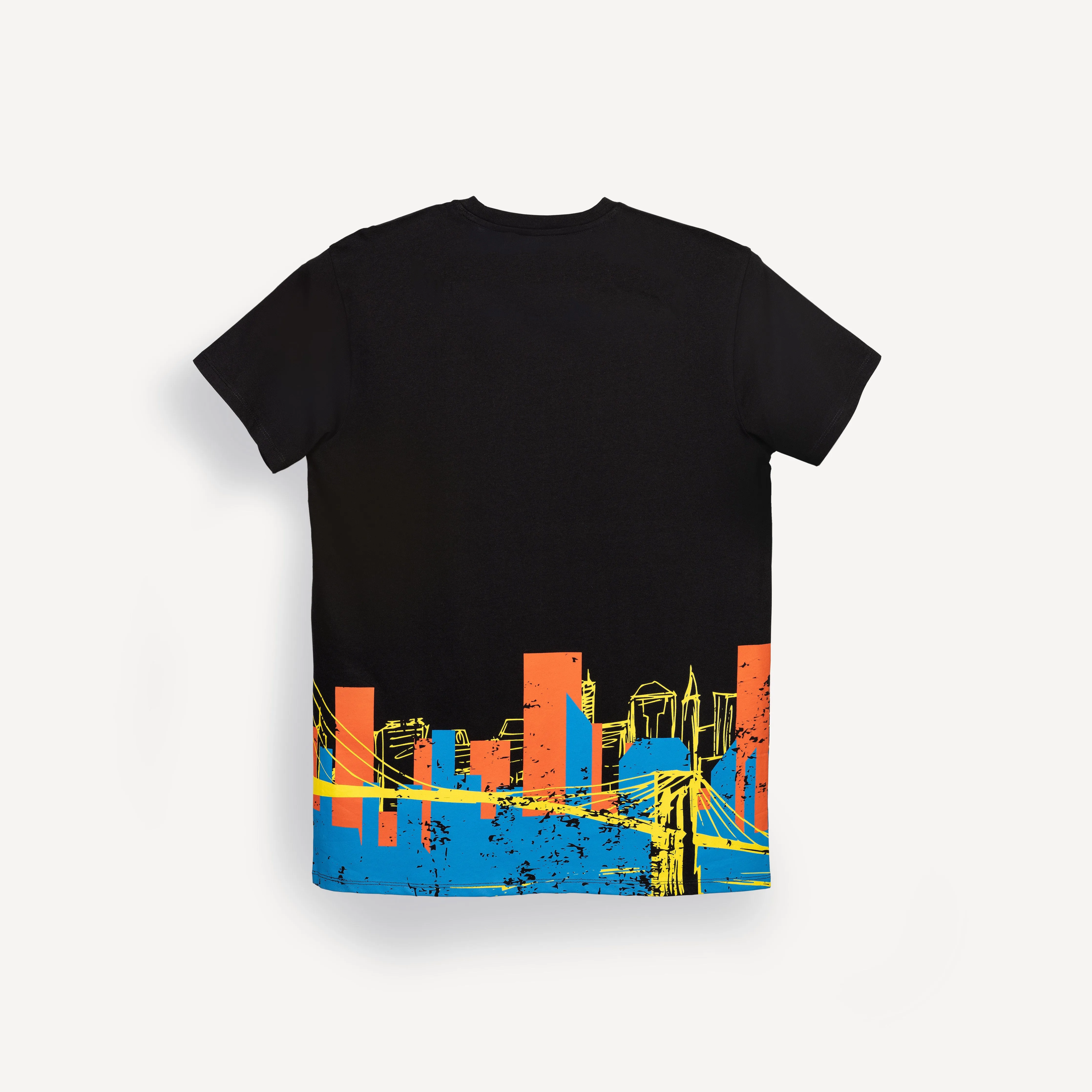 Graphic Wrap Around Crewneck Tee - Black / Brooklyn