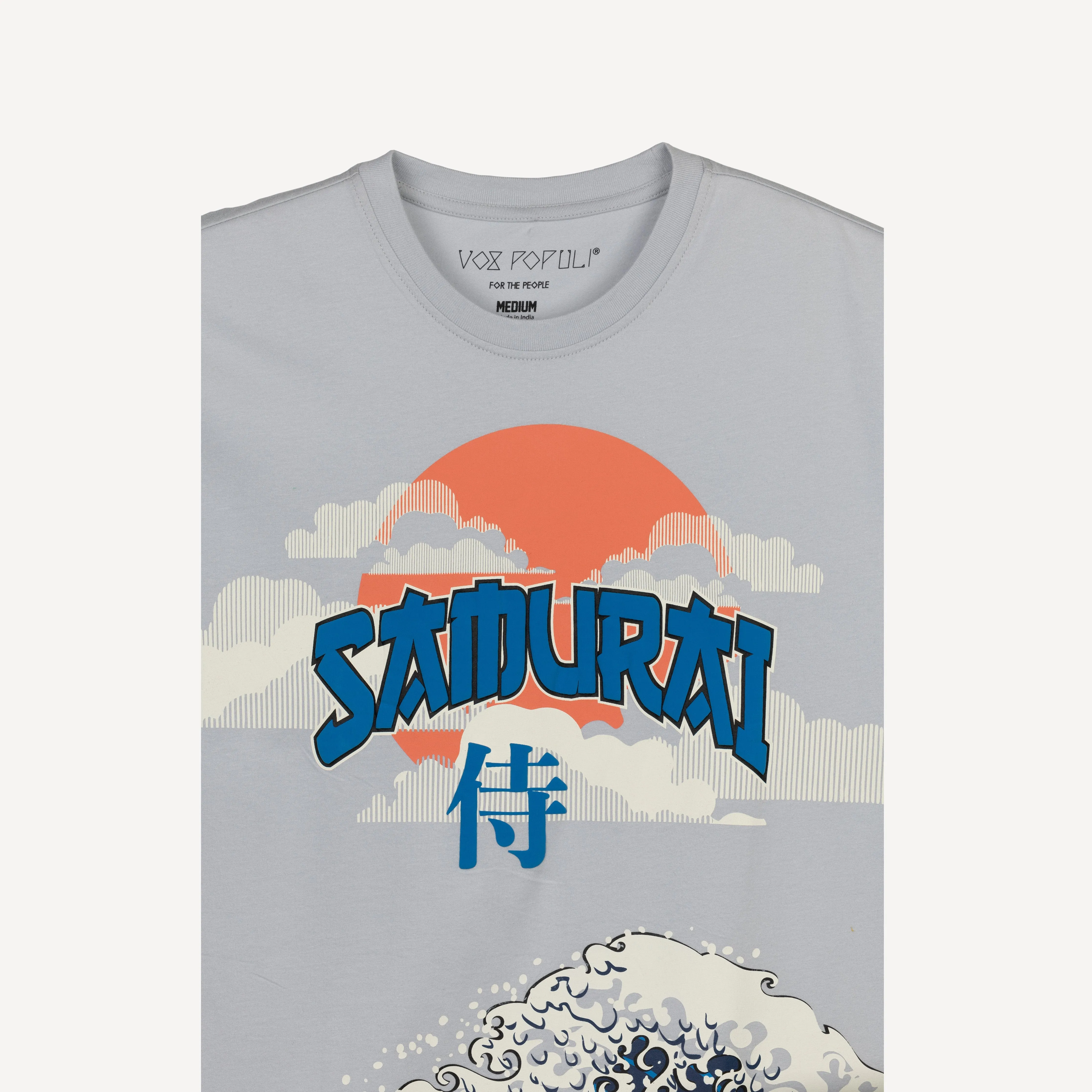 Graphic Wrap Around Crewneck Tee - Micro Chip / Samurai
