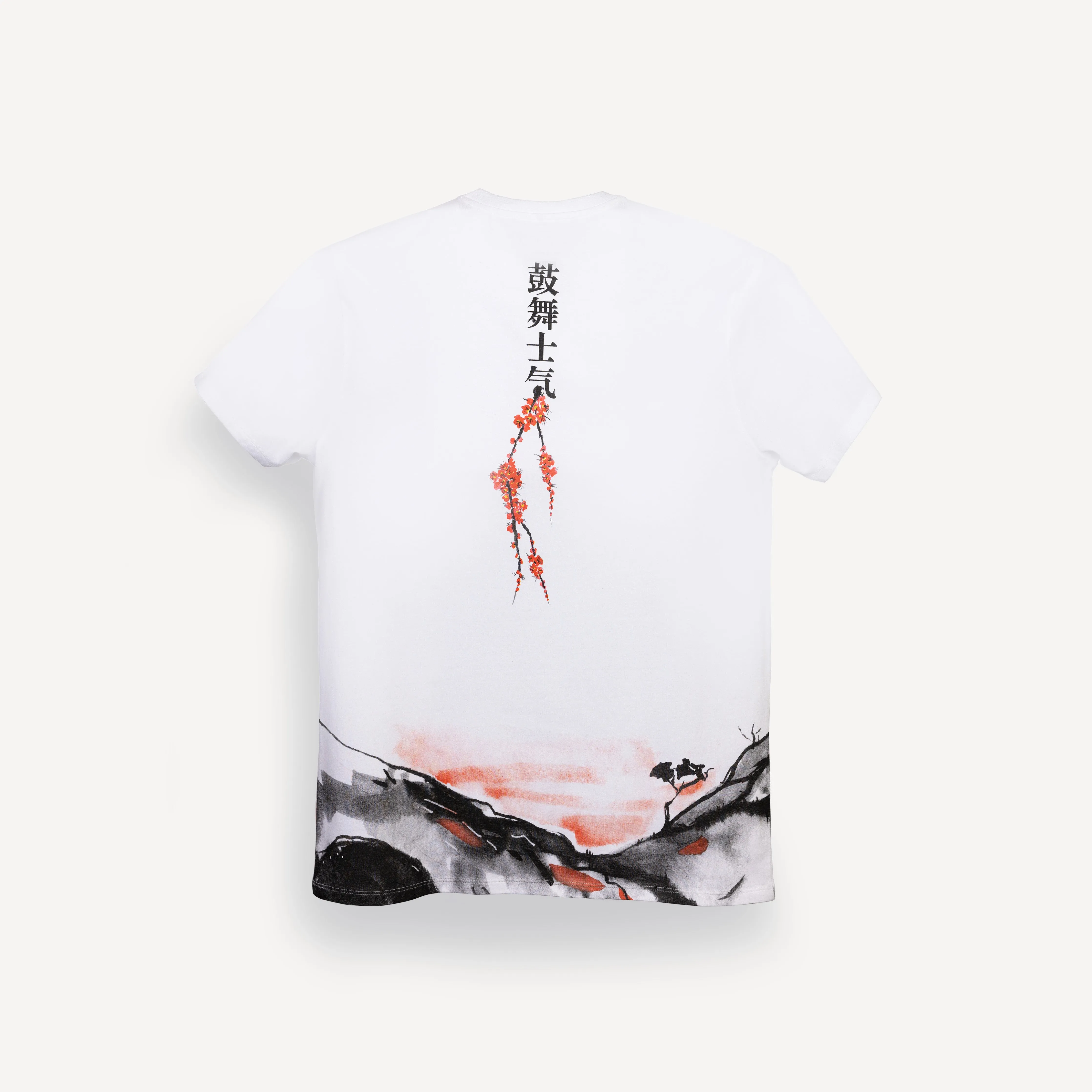 Graphic Wrap Around Crewneck Tee - White / Asian