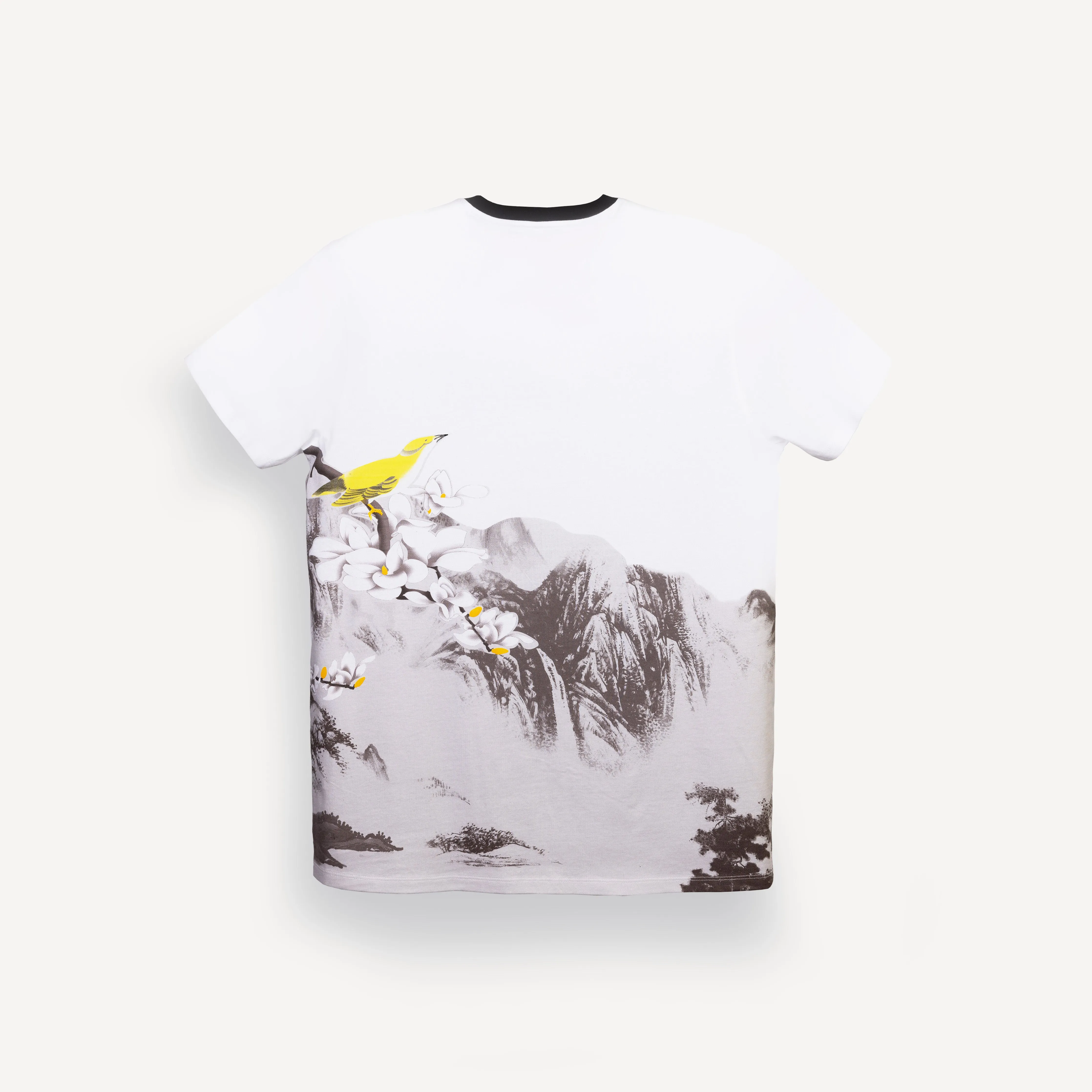 Graphic Wrap Around Crewneck Tee - White / Dream