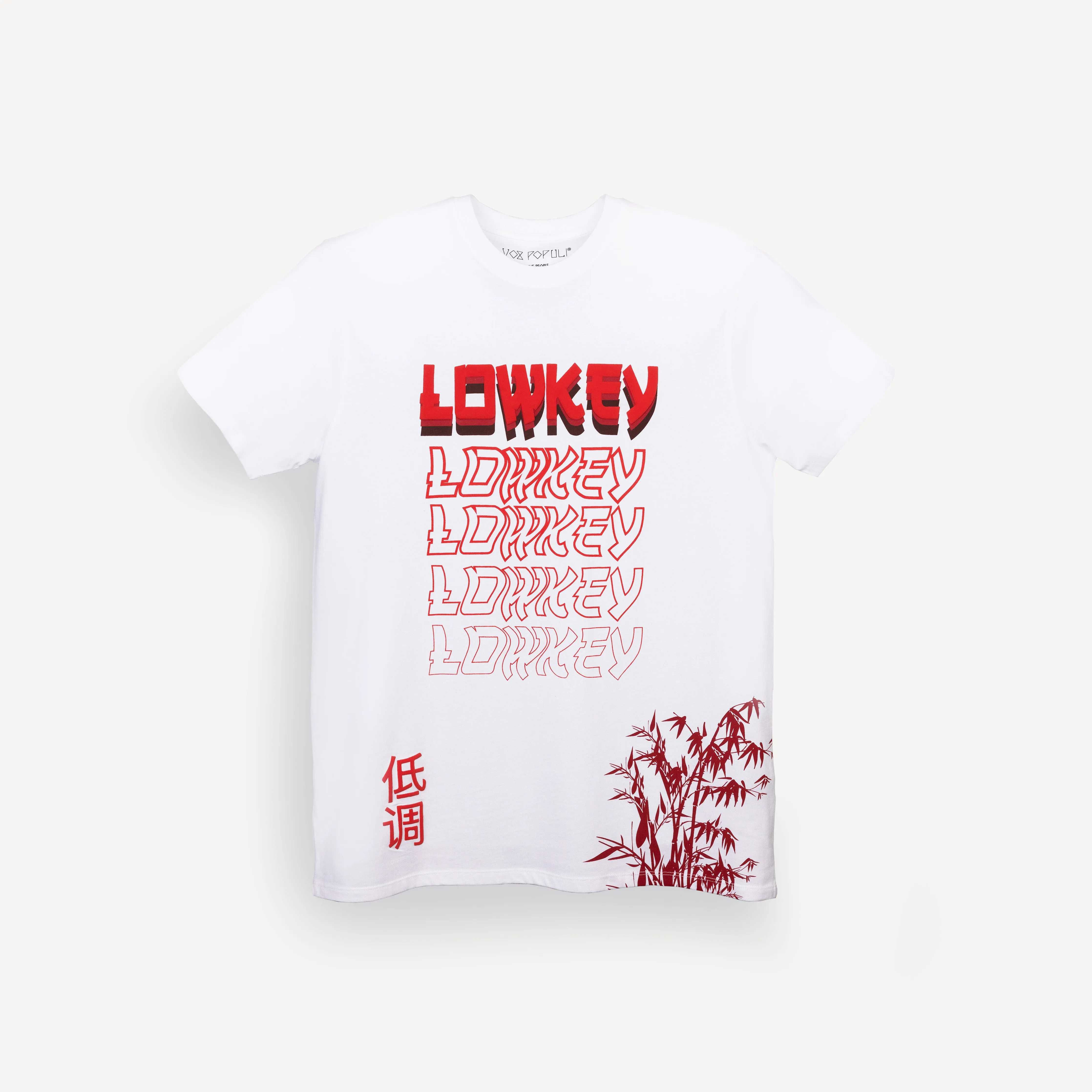 Graphic Wrap Around Crewneck Tee - White / LowKey
