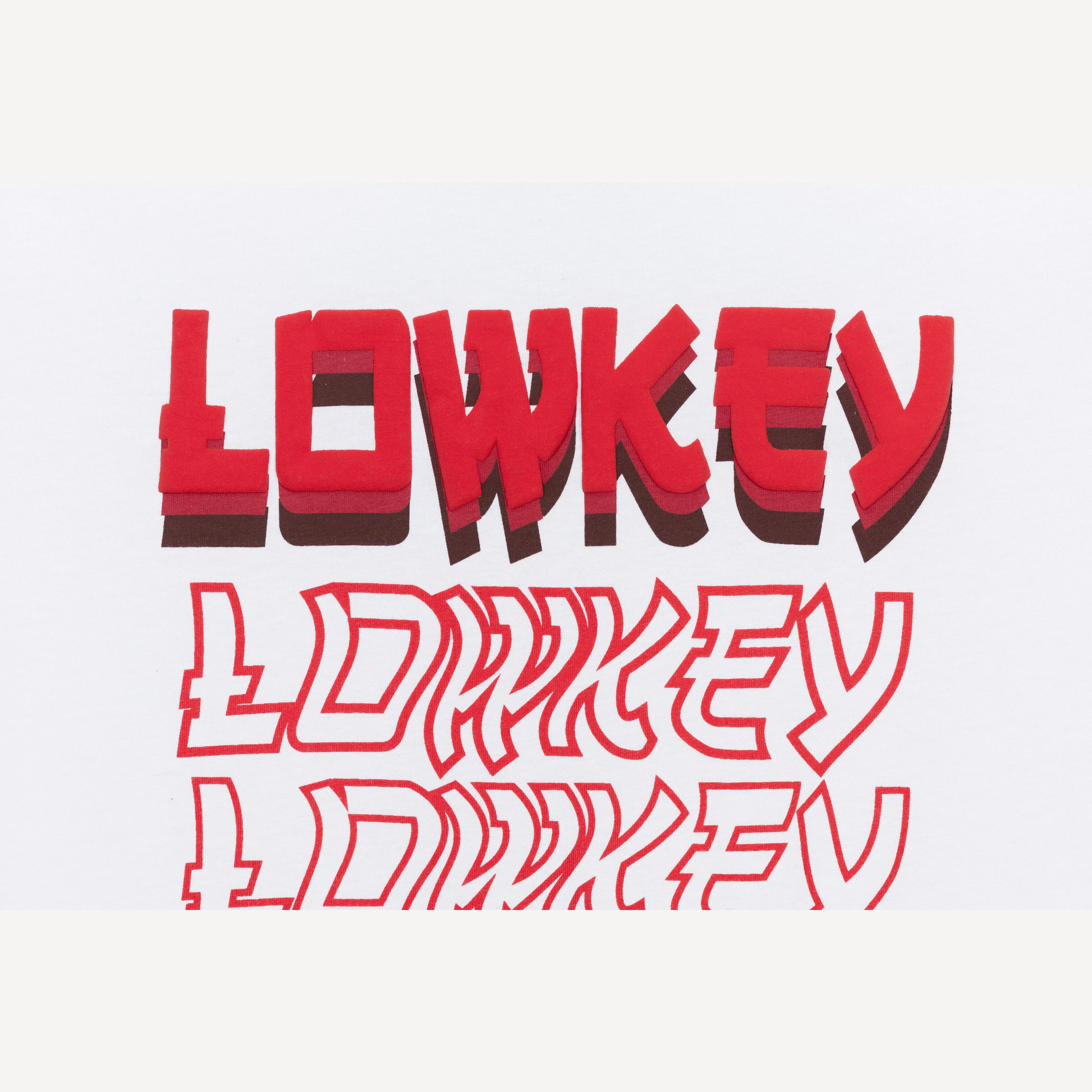 Graphic Wrap Around Crewneck Tee - White / LowKey
