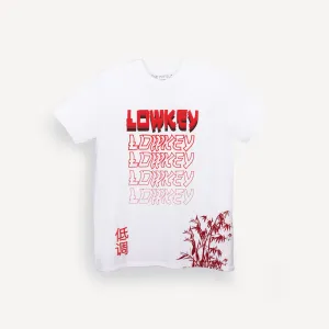 Graphic Wrap Around Crewneck Tee - White / LowKey