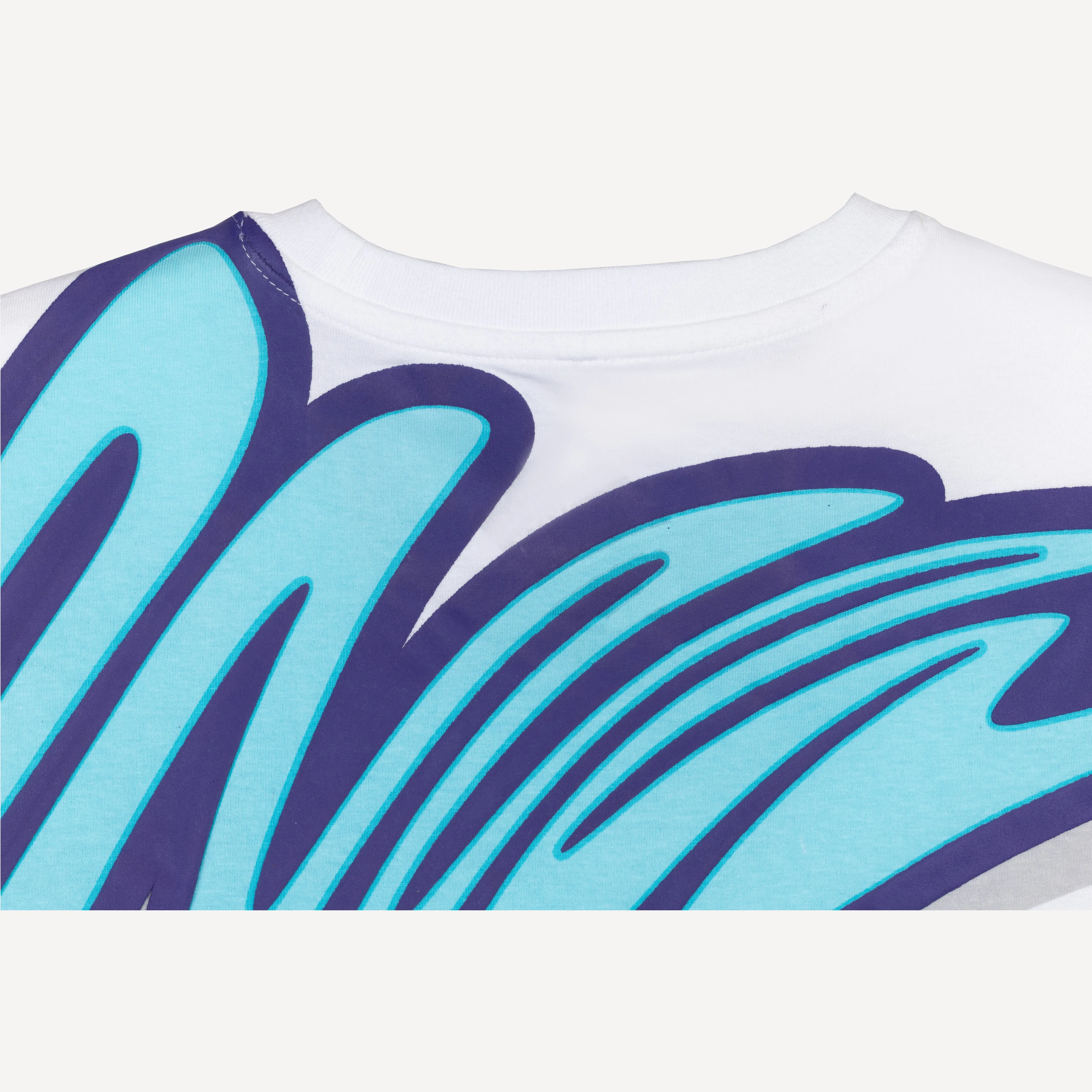 Graphic Wrap Around Crewneck Tee - White / Mask