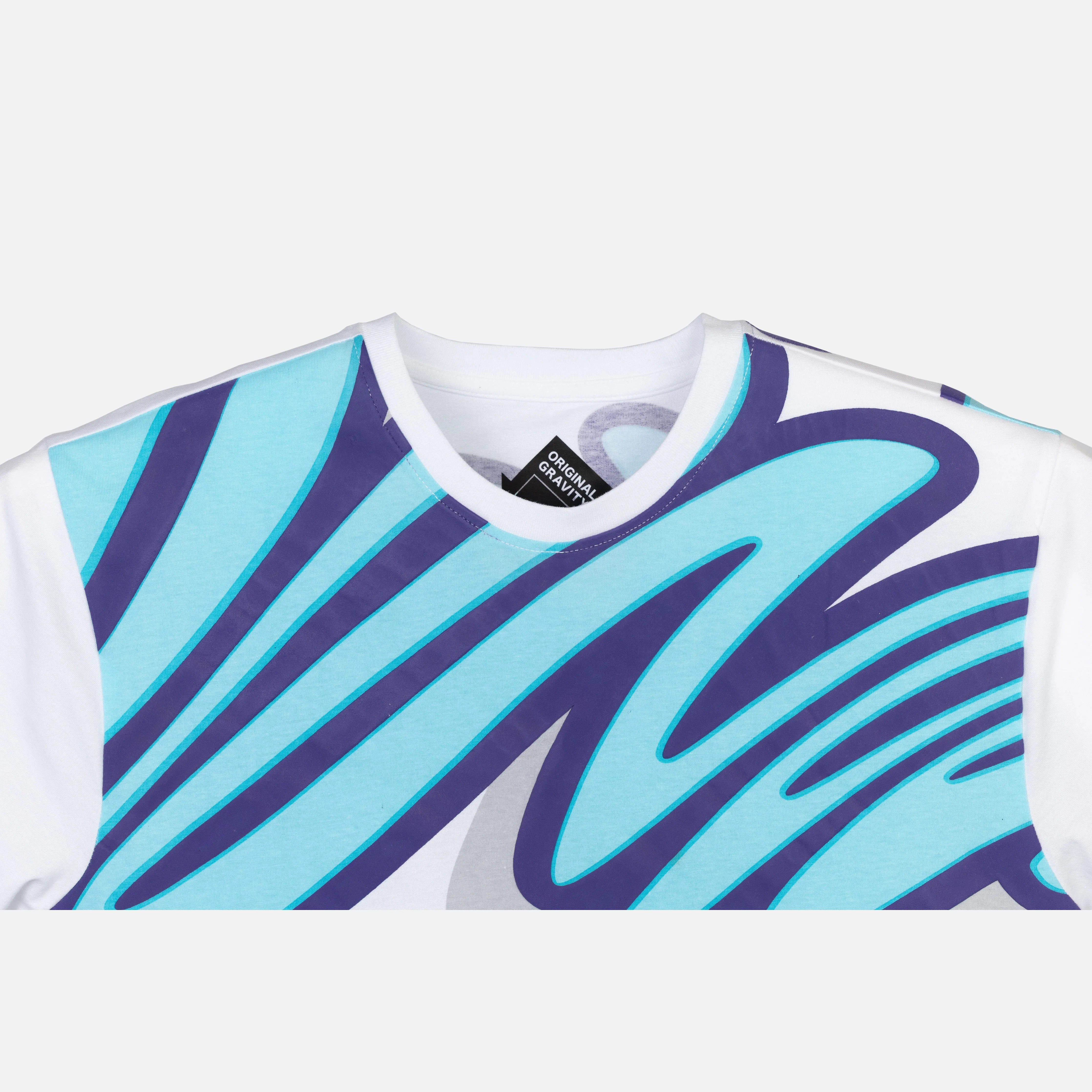 Graphic Wrap Around Crewneck Tee - White / Mask