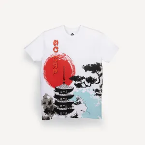 Graphic Wrap Around Crewneck Tee - White / No Cap