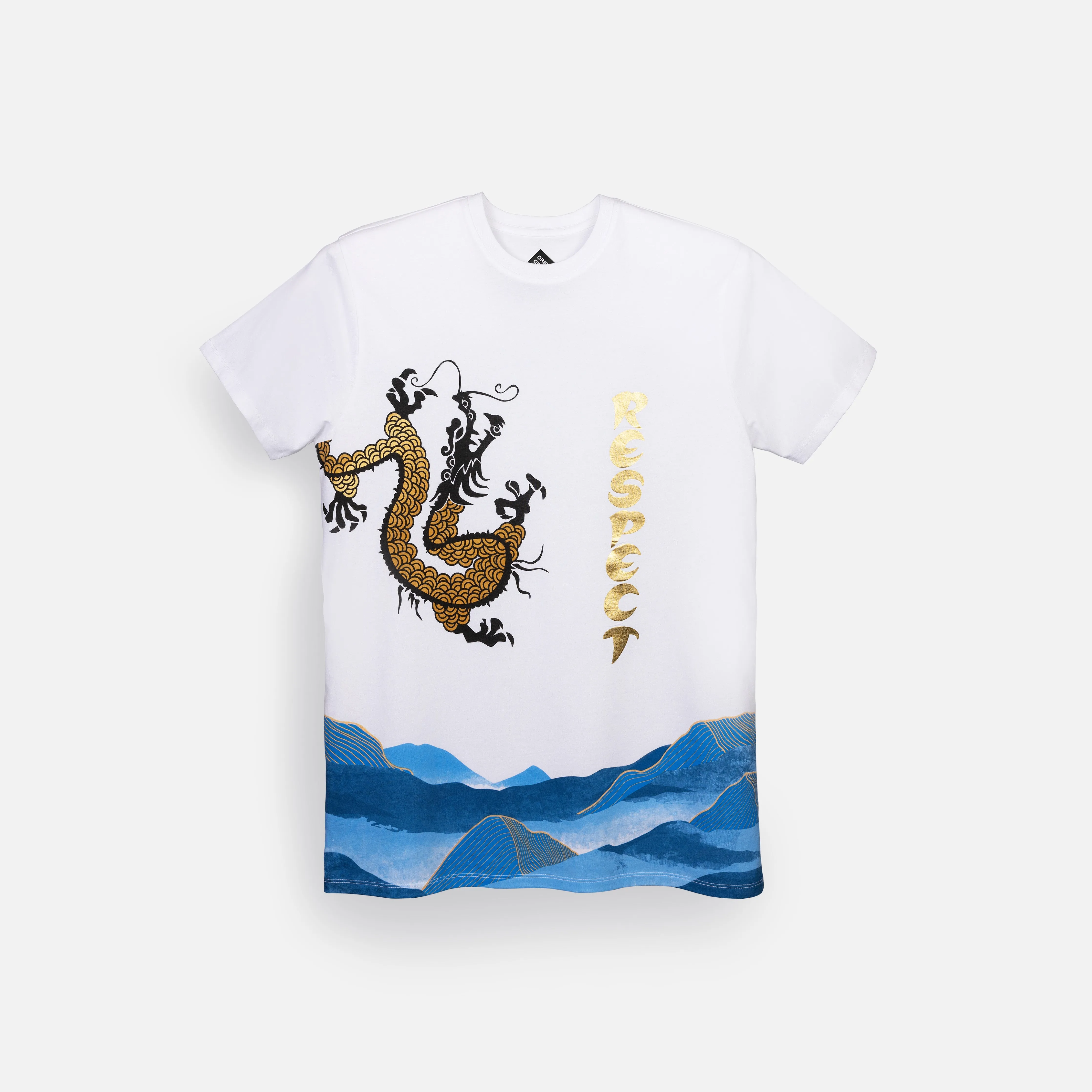 Graphic Wrap Around Crewneck Tee - White / Respect