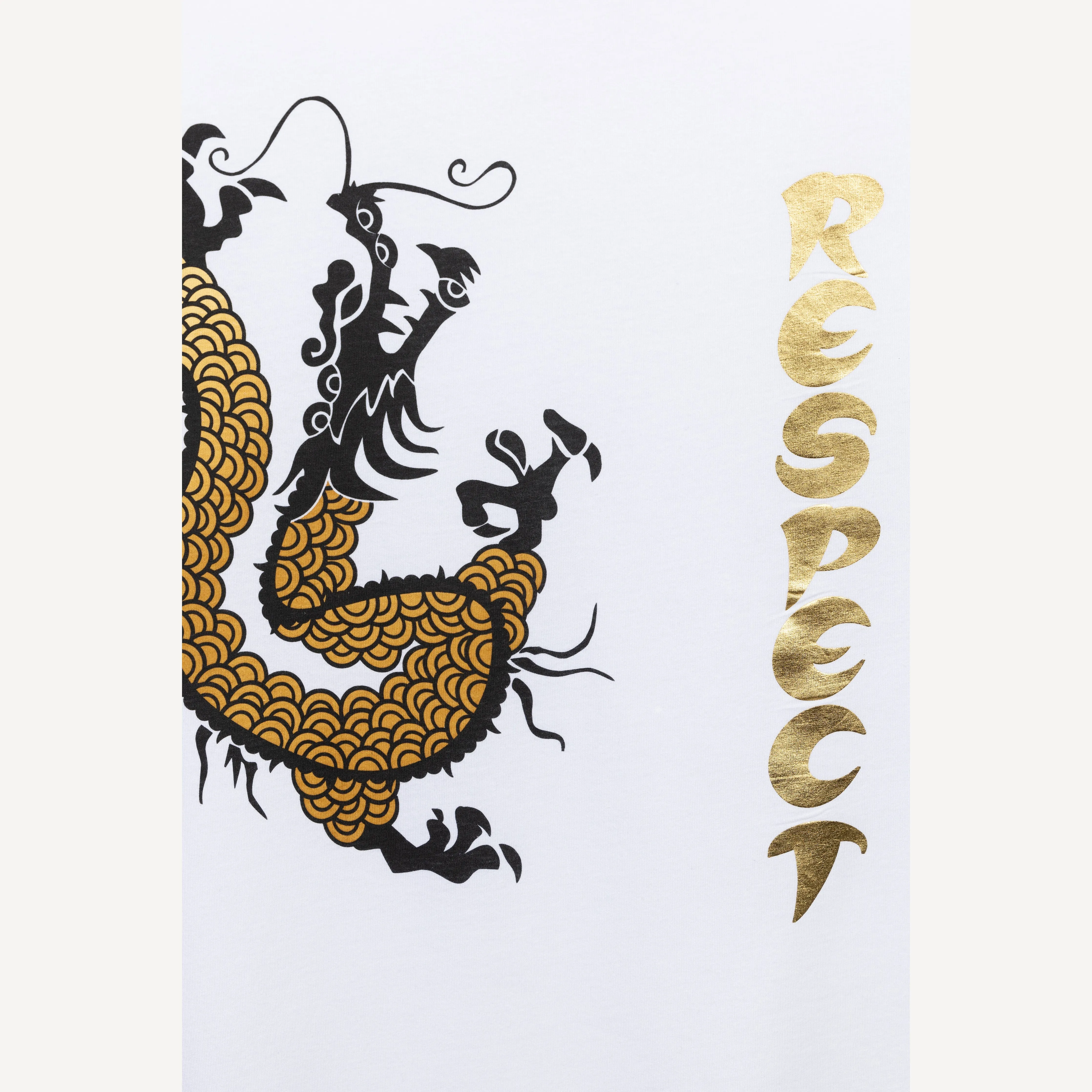 Graphic Wrap Around Crewneck Tee - White / Respect