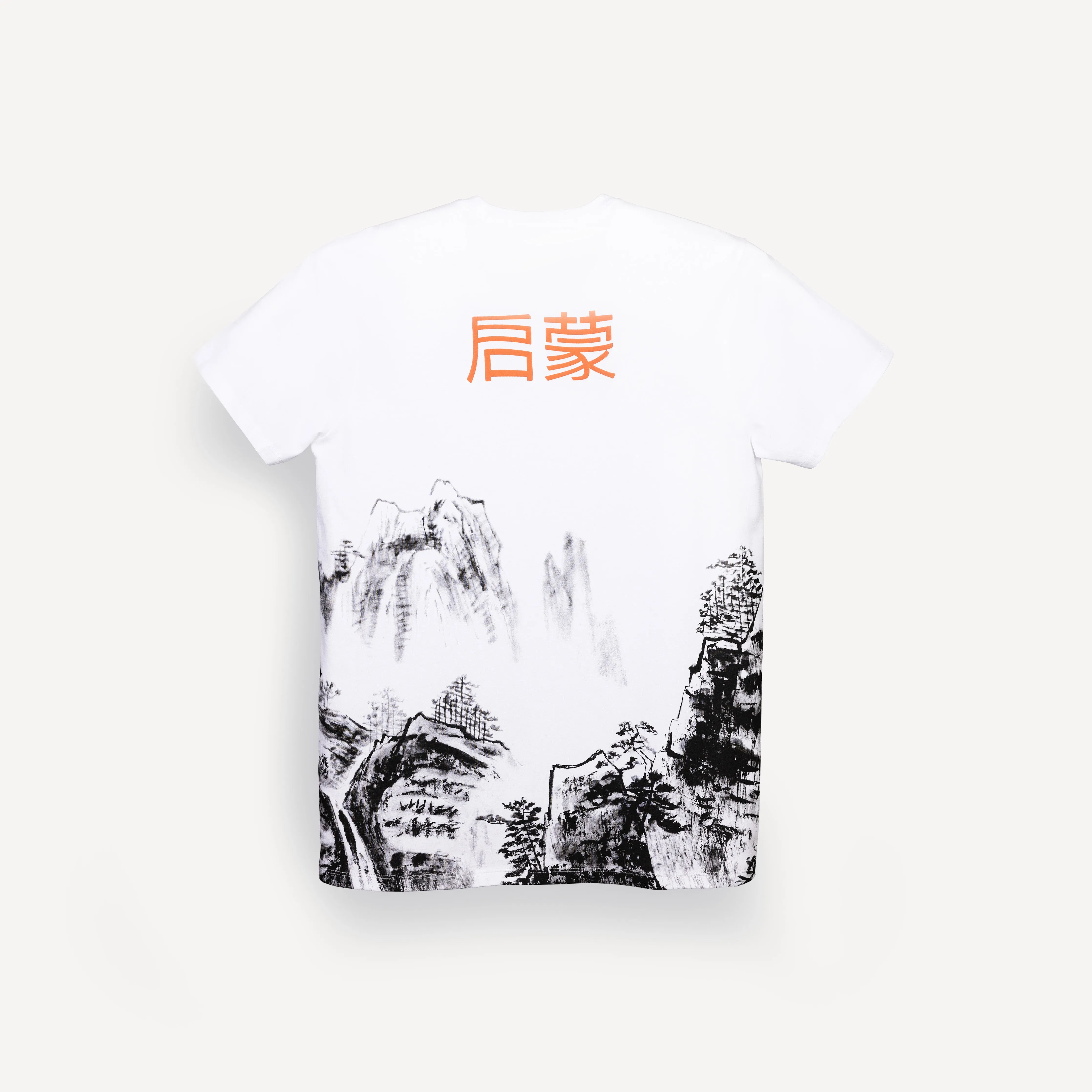 Graphic Wrap Around Crewneck Tee - White / Tokyo