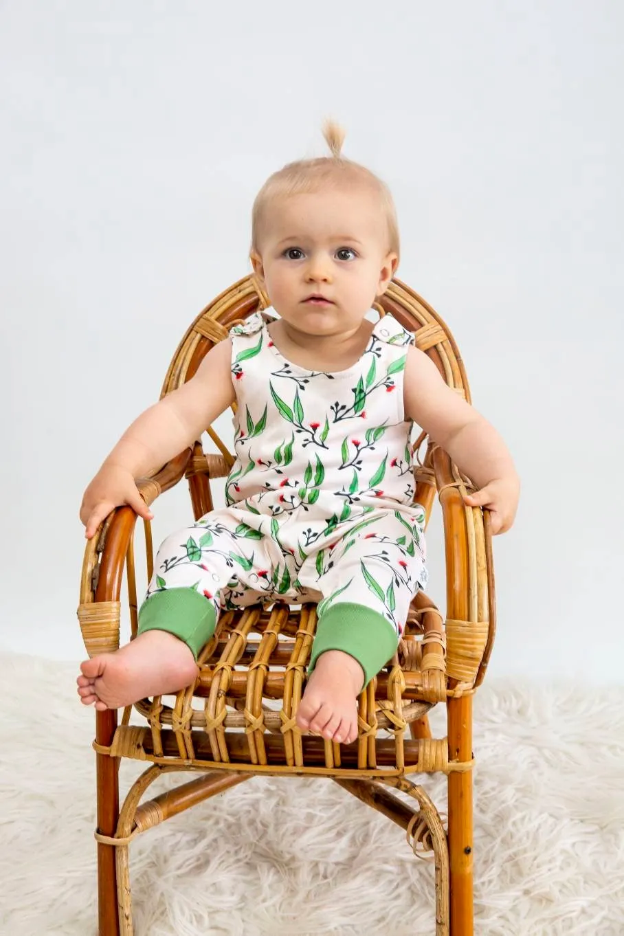 Gum Blossoms | Organic Cotton Romper | Size 000 - 2