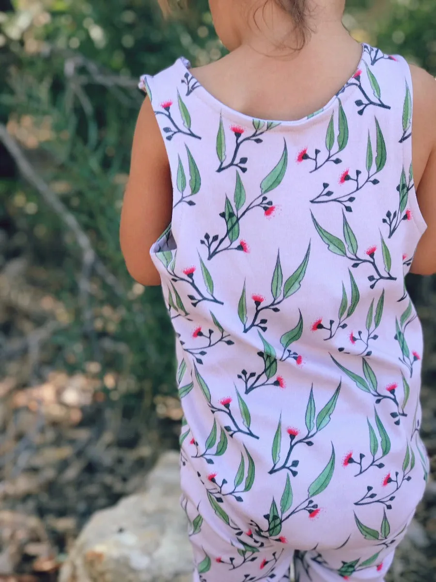Gum Blossoms | Organic Cotton Romper | Size 000 - 2