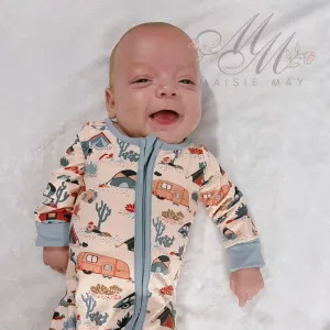 Happy Camper Bamboo Pajamas Zippy