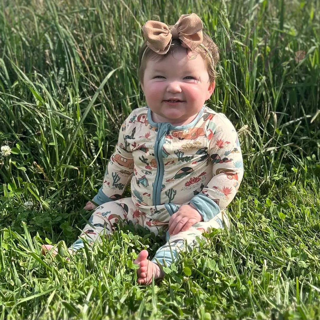 Happy Camper Bamboo Pajamas Zippy