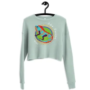Happy Iguana Crop Sweatshirt