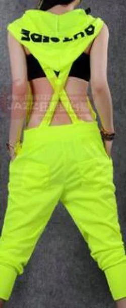 Hip Hop Dance Costume performance wear women romper European playsuit loose overalls harem jazz jumpsuit one piece Pants