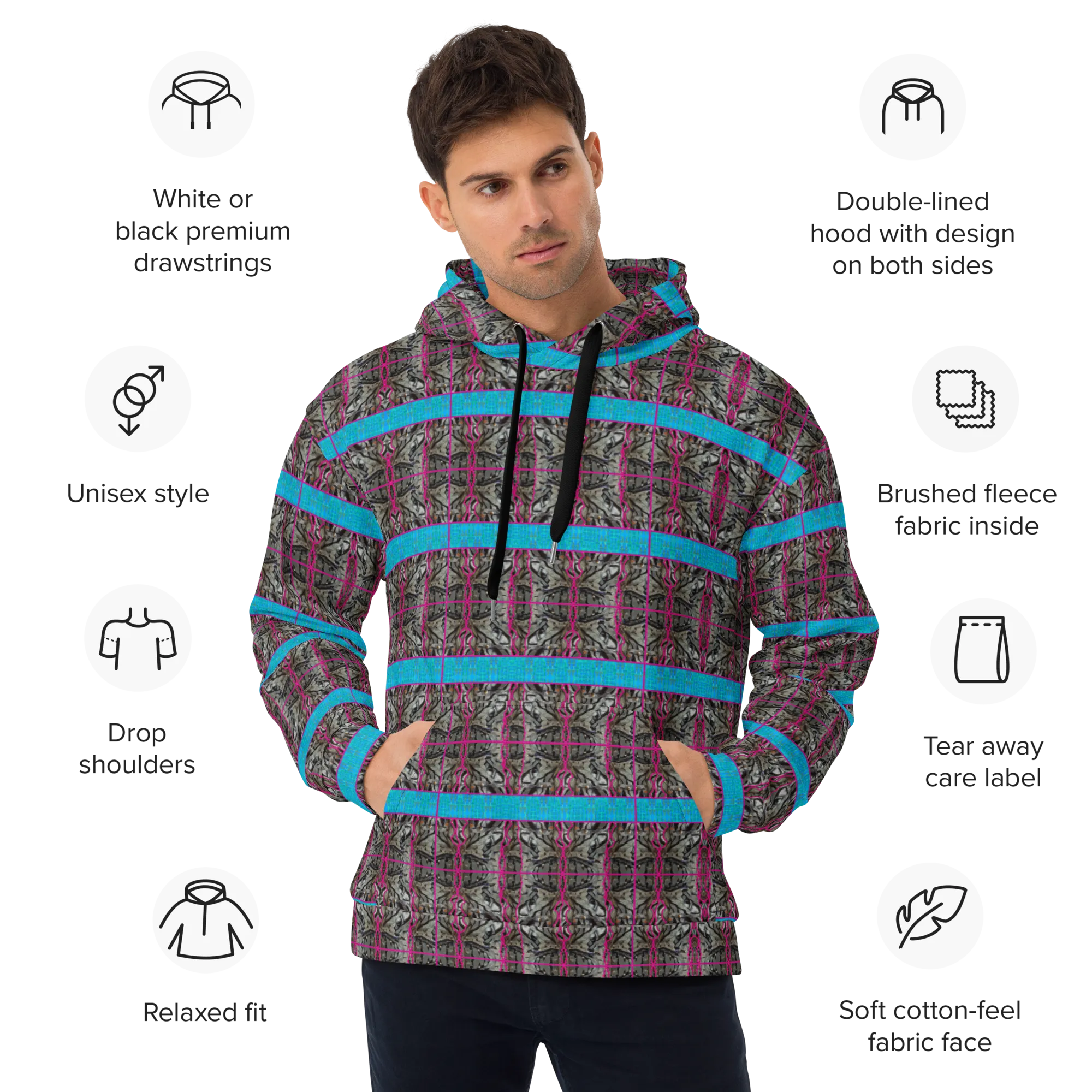 Hoodie (Unisex)(Tree Link Stripe) RJSTH@Fabric#11 RJSTHw2022 RJS