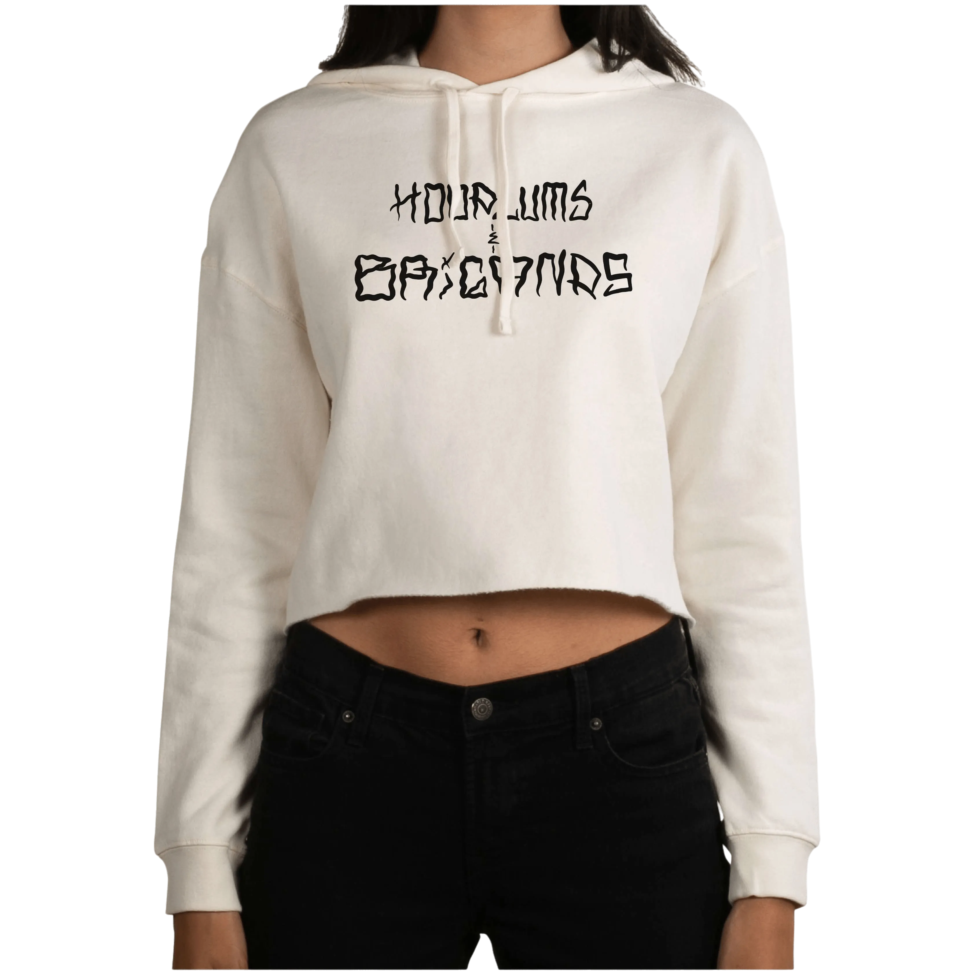 Hoodlums & Brigands Logo Crop Hoodie