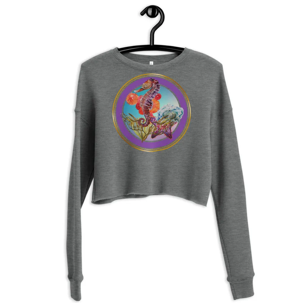 Horsing Around Crop Sweatshirt