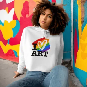 I LOVE ART Crop Hoodie