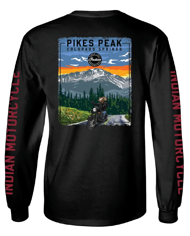 Indian Coin Logo Long Sleeve - Black