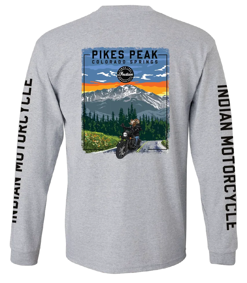 Indian Coin Logo Long Sleeve - Gray