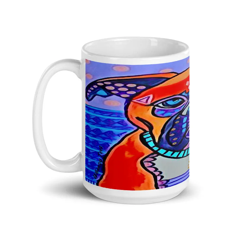Indigo Dog Mug, 15 oz