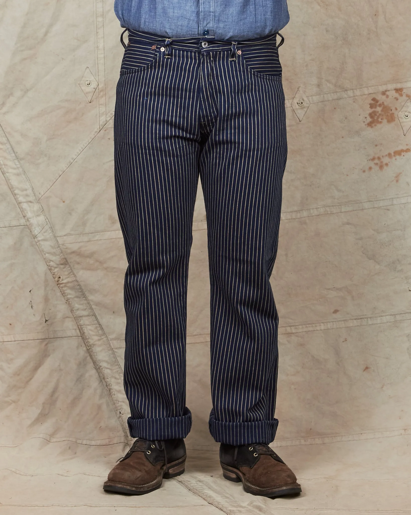 Indigofera Kirk Pants Single Stripe 12oz Hickory Twill