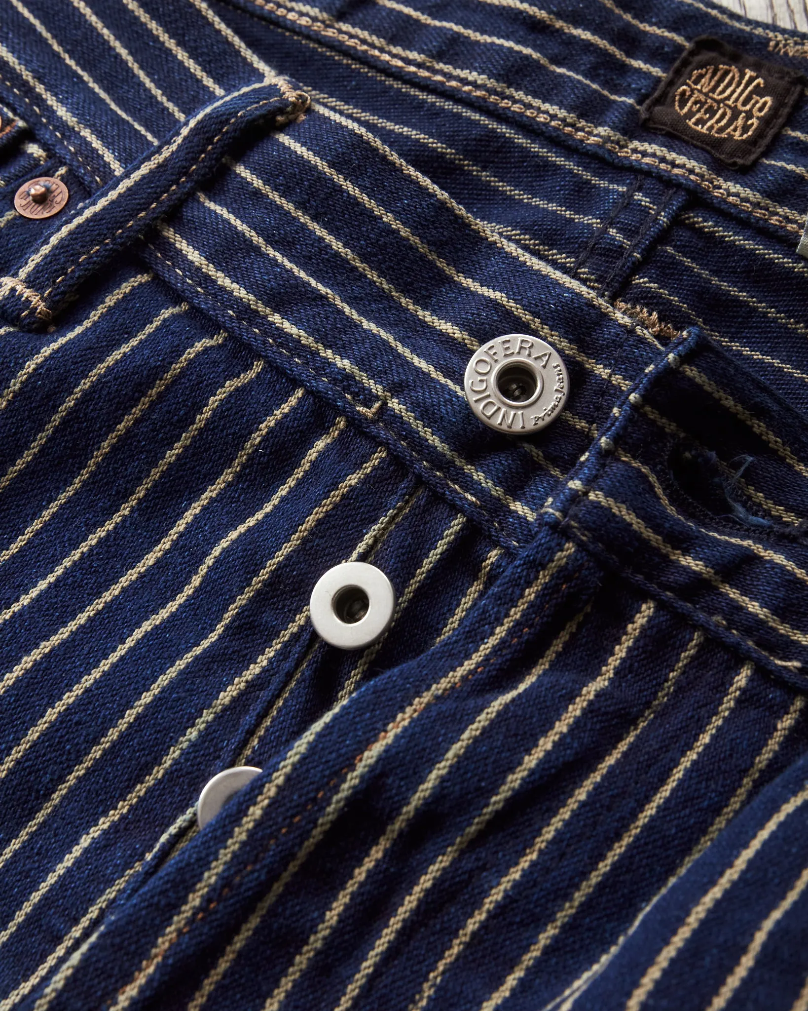Indigofera Kirk Pants Single Stripe 12oz Hickory Twill