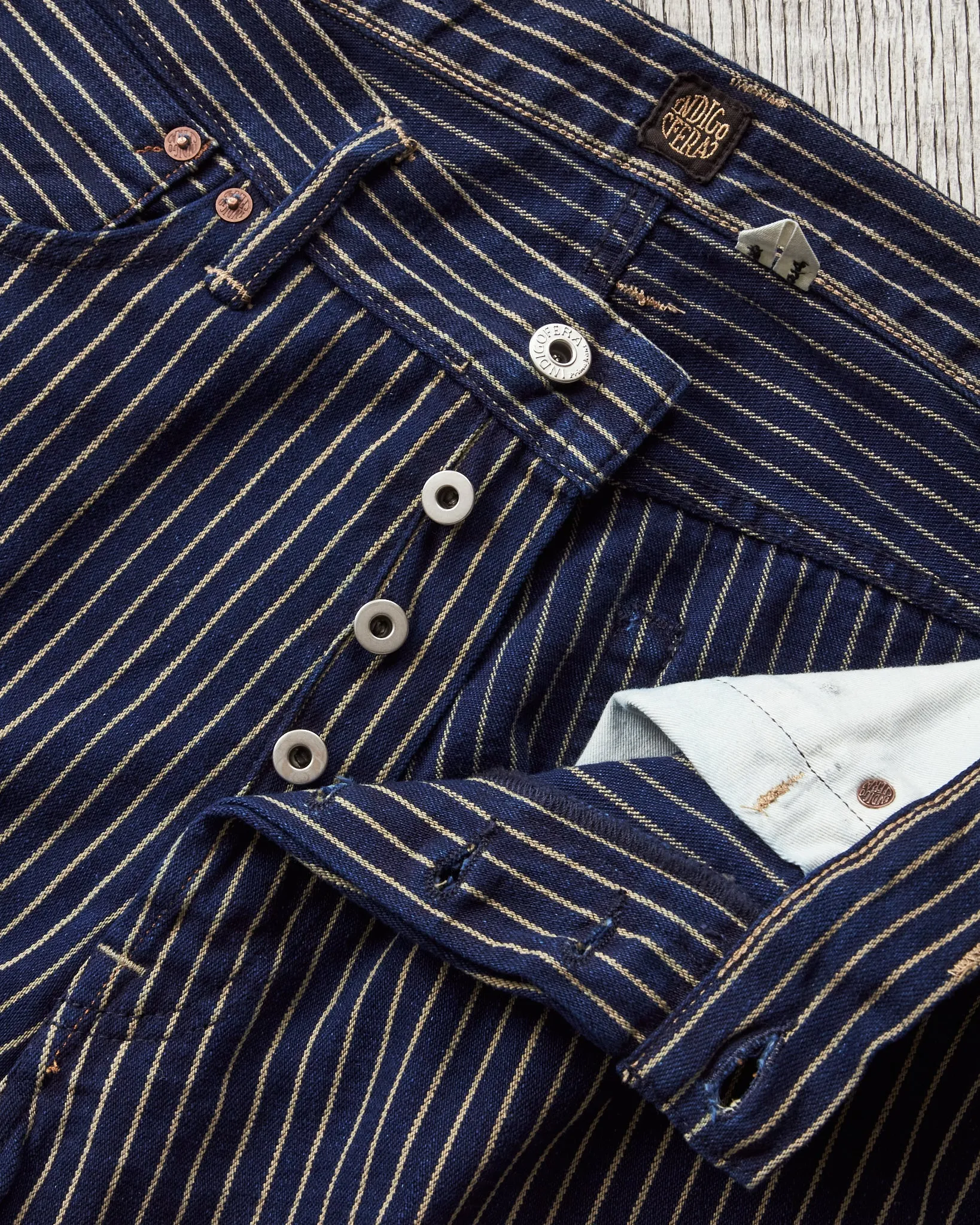 Indigofera Kirk Pants Single Stripe 12oz Hickory Twill