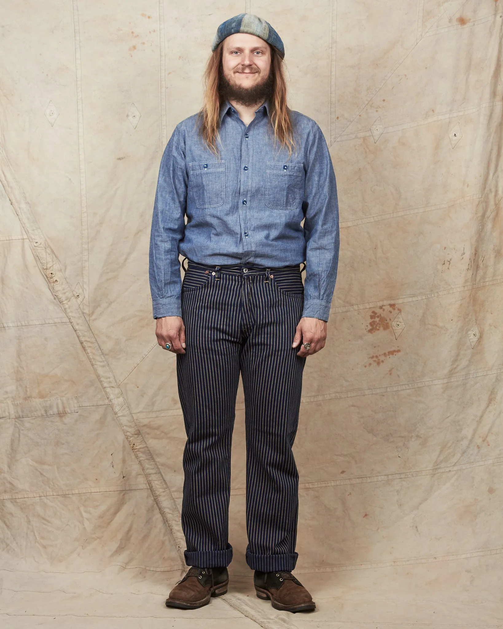 Indigofera Kirk Pants Single Stripe 12oz Hickory Twill