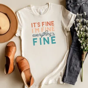 It's Fine Colorful | Short Sleeve Crew Neck
