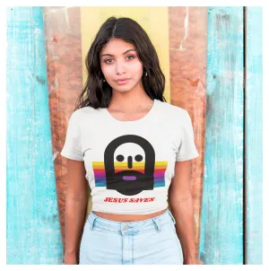 Jesus Saves Crop Tee