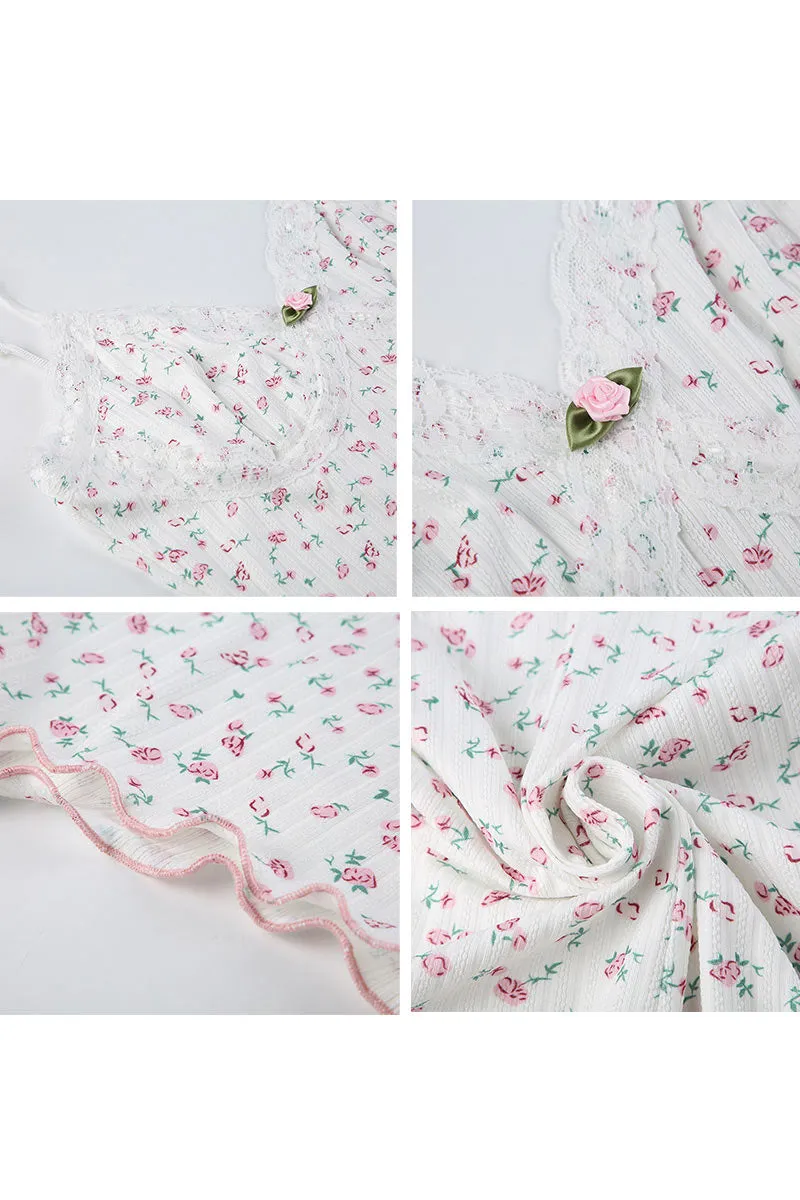 JL0206 Floral Camisole Rompers